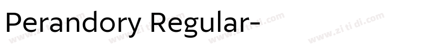 Perandory Regular字体转换